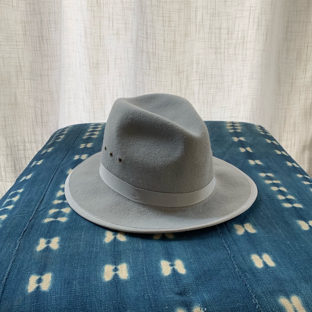 Yellow 108 Wool Fedora - Grey